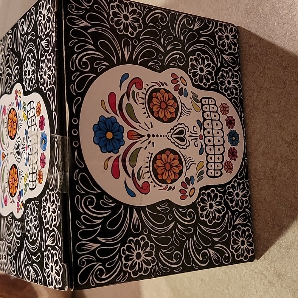 NIB Sugar Skull Día de los Muertos Ceramic Coffee Mug